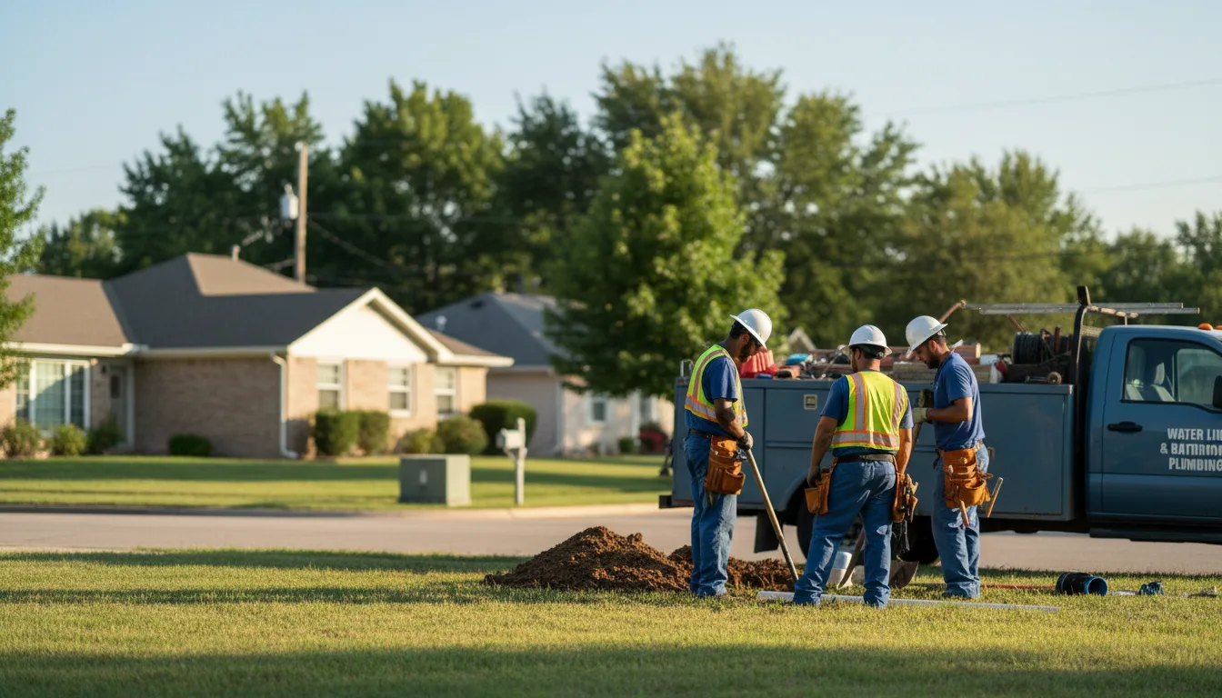 Residential water line and bathroom plumbing service in Milford, UT